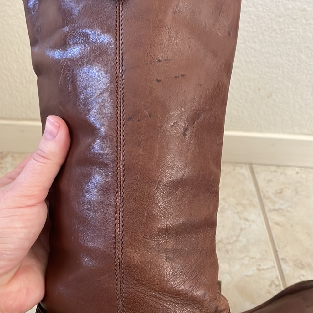 Coach - fayth tan leather boots - Picture 8 of 12